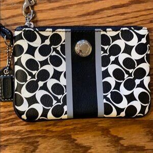 Coach leather wristlet wallet